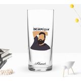 BK Gift Kişiye Özel Renkli Baskılı Incinmişsin Tasarımlı Rakı Bardağı-1