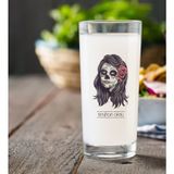 BK Gift Kişiye Özel Renkli Baskılı Kadın Kurukafa Rakı Bardağı-1