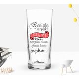 BK Gift Kişiye Özel Renkli Baskılı Karşılıklı Rakı Tasarımlı Rakı Bardağı-1