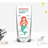 BK Gift Kişiye Özel Renkli Baskılı Masanın En Güzel Kadını Tasarımlı Rakı Bardağı-1