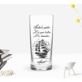 BK Gift Kişiye Özel Renkli Baskılı Meçhule Giden Bir Gemi Tasarımlı Rakı Bardağı-1