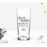 Bk Gift Kişiye Özel Renkli Baskılı Mumla Ararken Tasarımlı Rakı Bardağı-1