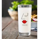 BK Gift Kişiye Özel Renkli Baskılı Picasso Kadın Figür Rakı Bardağı-1