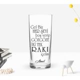 BK Gift Kişiye Özel Renkli Baskılı Rakı Içelim Tasarımlı Rakı Bardağı-1