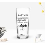 BK Gift Kişiye Özel Renkli Baskılı Rakının Tadı Tasarımlı Rakı Bardağı-1