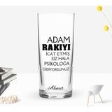 BK Gift Kişiye Özel Renkli Baskılı Rakıyı Icat Etmiş Tasarımlı Rakı Bardağı-1