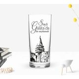 BK Gift Kişiye Özel Renkli Baskılı Şimdi Galata Da Tasarımlı Rakı Bardağı-1