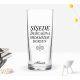 BK Gift Kişiye Özel Renkli Baskılı Şişede Durcağına Tasarımlı Rakı Bardağı-1