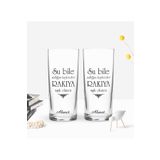 Bk Gift Kişiye Özel Renkli Baskılı Su Bile Saflığını Kaybeder Tasarımlı Ikili Rakı Bardağı Seti-1