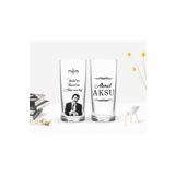 Bk Gift Kişiye Özel Renkli Baskılı Vuslat Mı Hasret Mi Tasarımlı Ikili Rakı Bardağı Seti-1