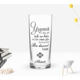 BK Gift Kişiye Özel Renkli Baskılı Yaşamak Bir Ağaç Gibi Tasarımlı Rakı Bardağı-1