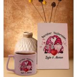 Bk Gift Kişiye Özel Sevgili Isimli Pembe Sert Kapaklı Defter Ve Middle Kupa Seti, Arkadaşa Hediye, Yeni Iş Hediyesi, Doğum Günü Hediyesi-3