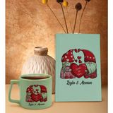 Bk Gift Kişiye Özel Sevgili Isimli Yeşil Sert Kapaklı Defter Ve Middle Kupa Seti, Arkadaşa Hediye, Yeni Iş Hediyesi, Doğum Günü Hediyesi-2