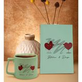 Bk Gift Kişiye Özel Sevgili Isimli Yeşil Sert Kapaklı Defter Ve Middle Kupa Seti, Arkadaşa Hediye, Yeni Iş Hediyesi, Doğum Günü Hediyesi-6