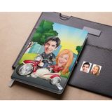 Bk Gift Kişiye Özel Sevgililer Karikatürlü Beyaz Defter-12 , Arkadaşa Hediye , Sevgiliye Hediye