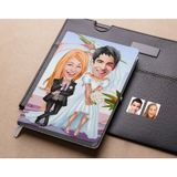 Bk Gift Kişiye Özel Sevgililer Karikatürlü Beyaz Defter-16 , Arkadaşa Hediye , Sevgiliye Hediye