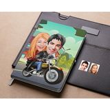 Bk Gift Kişiye Özel Sevgililer Karikatürlü Beyaz Defter-17 , Arkadaşa Hediye , Sevgiliye Hediye