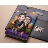 Bk Gift Kişiye Özel Sevgililer Karikatürlü Beyaz Defter-18 , Arkadaşa Hediye , Sevgiliye Hediye