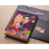 Bk Gift Kişiye Özel Sevgililer Karikatürlü Beyaz Defter-2 , Arkadaşa Hediye , Sevgiliye Hediye