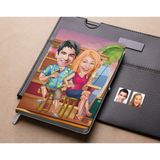 Bk Gift Kişiye Özel Sevgililer Karikatürlü Beyaz Defter-51 , Arkadaşa Hediye , Sevgiliye Hediye