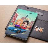 Bk Gift Kişiye Özel Sevgililer Karikatürlü Beyaz Defter-52 , Arkadaşa Hediye , Sevgiliye Hediye