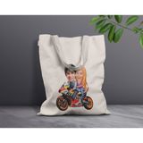 Bk Gift Kişiye Özel Sevgililer Karikatürlü Kanvas Bez Çanta, Baskılı Omuz Çantası, Alışveriş Çantası, Plaj Çantası, Sevgiliye Hediye-31 - Desenli