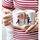 Bk Gift Kişiye Özel Sevgililer Temalı 2’li Beyaz Kupa Bardak, Sevgililer Günü Hediyesi, Sevgiliye Hediye, Ev Hediyesi-12