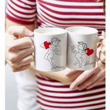 Bk Gift Kişiye Özel Sevgililer Temalı 2’li Beyaz Kupa Bardak, Sevgililer Günü Hediyesi, Sevgiliye Hediye, Ev Hediyesi-13