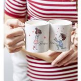 Bk Gift Kişiye Özel Sevgililer Temalı 2’li Beyaz Kupa Bardak, Sevgililer Günü Hediyesi, Sevgiliye Hediye, Ev Hediyesi-8