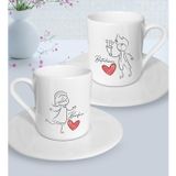 Bk Gift Kişiye Özel Sevgililer Temalı 2’li Türk Kahvesi Fincanı, Sevgililer Günü Hediyesi, Sevgiliye Hediye, Ev Hediyesi-10