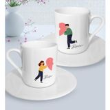 Bk Gift Kişiye Özel Sevgililer Temalı 2’li Türk Kahvesi Fincanı, Sevgililer Günü Hediyesi, Sevgiliye Hediye, Ev Hediyesi-12