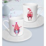 Bk Gift Kişiye Özel Sevgililer Temalı 2’li Türk Kahvesi Fincanı, Sevgililer Günü Hediyesi, Sevgiliye Hediye, Ev Hediyesi-2