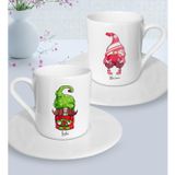 Bk Gift Kişiye Özel Sevgililer Temalı 2’li Türk Kahvesi Fincanı, Sevgililer Günü Hediyesi, Sevgiliye Hediye, Ev Hediyesi-3
