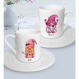 Bk Gift Kişiye Özel Sevgililer Temalı 2’li Türk Kahvesi Fincanı, Sevgililer Günü Hediyesi, Sevgiliye Hediye, Ev Hediyesi-4
