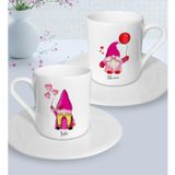Bk Gift Kişiye Özel Sevgililer Temalı 2’li Türk Kahvesi Fincanı, Sevgililer Günü Hediyesi, Sevgiliye Hediye, Ev Hediyesi-5
