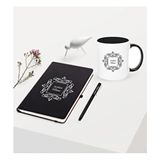 BK Gift Kişiye Özel Siyah Defter Kalem Kupa Seti - 1 Okul Defterleri Renk: Siyah - Çok Renkli