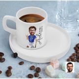 Bk Gift Kişiye Özel Sunum Tabaklı Erkek Beyzbol Karikatürlü Kahve Fincanı-17, Sevgiliye Hediye, Aileye Hediye, Arkadaşa Hediye