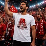 Bk Gift Kişiye Özel Türkiye Taraftar Temalı 2026 Dünya Kupası Tasarımlı Tişört-3, Tek Yürek Milli Takım Ruhu - XS - 001-Beyaz