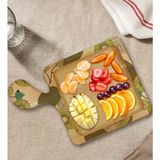 Bk Gift Kivi Tasarımlı Kare Şeklinde Doğal Ahşap Servis ve Sunum Tabağı Model 1 - 1 Adet
