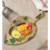 Bk Gift Kivi Tasarımlı Yaprak Şeklinde Doğal Ahşap Servis ve Sunum Tabağı Model 1 - 1 Adet