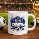 Bk Gift Kosova Taraftar Temalı Dünya Futbol Kupası Tasarımlı Beyaz Kupa Bardak-5 - 1 Adet