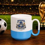 Bk Gift Kosova Taraftar Temalı Dünya Futbol Kupası Tasarımlı Mavi Joyful Kupa Bardak-1 - 1 Adet