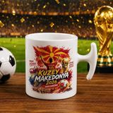 Bk Gift Kuzey Mekadonya Taraftar Temalı Dünya Futbol Kupası Tasarımlı Hammer Kupa Bardak-1 - 1 Adet