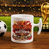 Bk Gift Kuzey Mekadonya Taraftar Temalı Dünya Futbol Kupası Tasarımlı Hammer Kupa Bardak-3 - 1 Adet