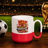 Bk Gift Kuzey Mekadonya Taraftar Temalı Dünya Futbol Kupası Tasarımlı Kırmızı Joyful Kupa Bardak-1 - 1 Adet