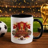 Bk Gift Kuzey Mekadonya Taraftar Temalı Dünya Futbol Kupası Tasarımlı Siyah Kupa Bardak-1 - 1 Adet