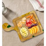 Bk Gift Limon Tasarımlı Kare Şeklinde Doğal Ahşap Servis ve Sunum Tabağı Model 1 - 1 Adet