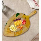 Bk Gift Limon Tasarımlı Yaprak Şeklinde Doğal Ahşap Servis ve Sunum Tabağı Model 1 - 1 Adet