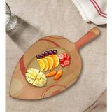 Bk Gift Modern Art Tasarımlı Yaprak Şeklinde Doğal Ahşap Servis ve Sunum Tabağı Model 13 - 1 Adet
