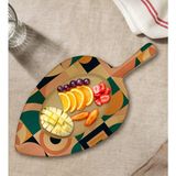 Bk Gift Modern Art Tasarımlı Yaprak Şeklinde Doğal Ahşap Servis ve Sunum Tabağı Model 14 - 1 Adet
